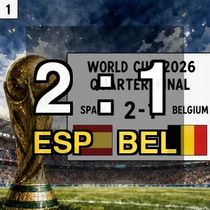 The index Comic image with the caption: Spain 2-1 Belgium