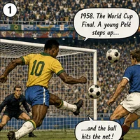 The index Comic image with the caption: Three World Cups. One Man. Zero Doubts.