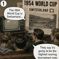 The index Comic image with the caption: West Germany 7-2 Turkey: 1954 Goal Fest